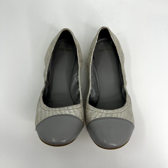 Cole Haan Women's NEW Metallic Snakeskin Ballet Flats - Picture 3 of 9